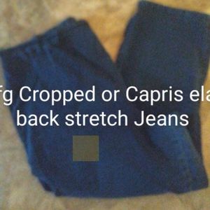 COPY - L faded glory elastic waist pull on stretch Jean Capris